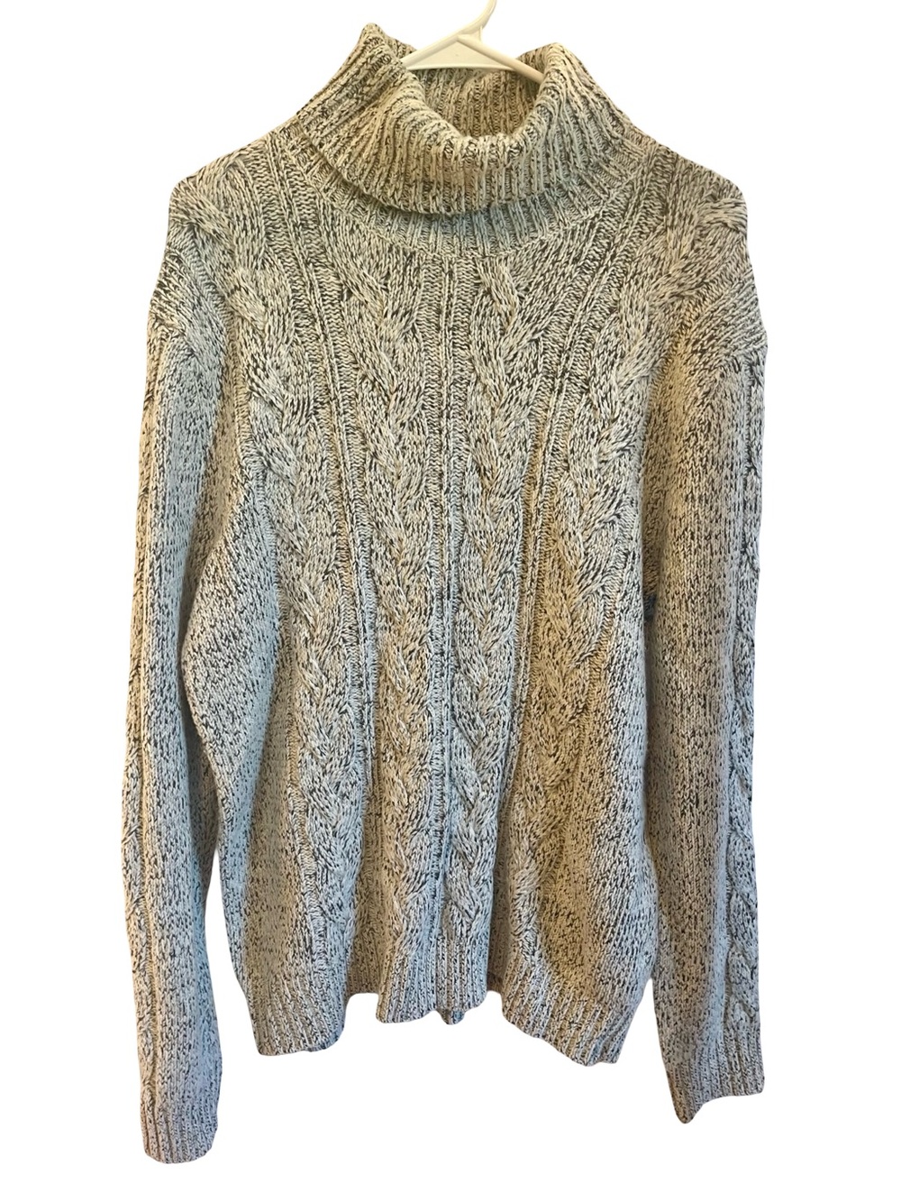 Banana Republic Cream Cable Knit Turtleneck Sweater